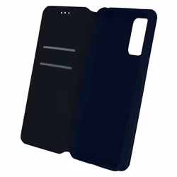 Étui Xiaomi Redmi Note 10 5G et Poco M3 Pro - AVIZAR - Porte-carte Support Vidéo - Bleu nuit