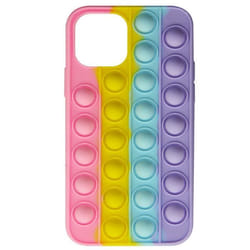 Coque iPhone 12 et 12 Pro Anti-stress Bubble pop Fidget Toy - Multicolore Noir AVIZAR