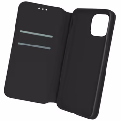 Housse Folio - AVIZAR - iPhone 12 Mini - Noir - Support Vidéo - Compartiments pour Cartes