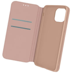 Housse Folio - AVIZAR - iPhone 12 Mini - Rose - Support Vidéo - Compartiments pour Cartes