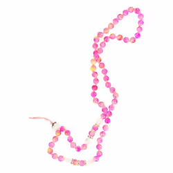 Bijou de Téléphone Bracelet à Perle Marbre 80cm Collection Marble Rose