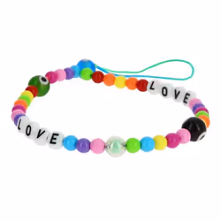 Bijou Téléphone Bracelet Love Circonférence 25cm Collection Lovely Multicolore Noir