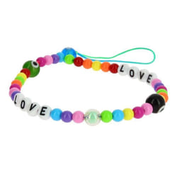 Bijou Téléphone Bracelet Love Circonférence 25cm Collection Lovely Multicolore Noir