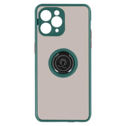 Coque de protection - IPhone - 11 Pro - Bi-matière - Bague de maintien - Finition métallique