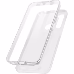 Coque de protection 360° - AVIZAR - Xiaomi Redmi Note 8/2021 - Transparent Blanc - Souple - Design fin
