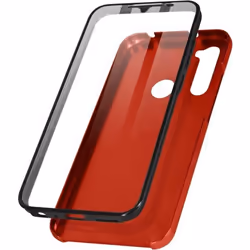 Coque de protection - AVIZAR - Xiaomi Redmi Note 8 - Arrière rigide - Avant souple - Rouge
