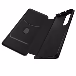 Housse pour Samsung Galaxy Z Fold 3 - AVIZAR - Porte-carte Dragonne - Effet Carbone noir