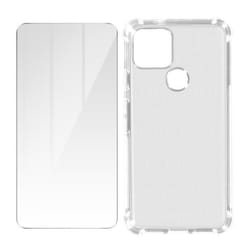 Coque et Film de Protection - AVIZAR - Google Pixel 5 - Silicone Souple - Verre Trempé - Protection 360°