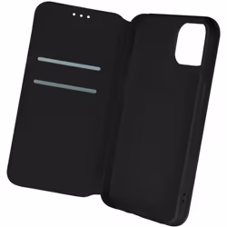 Étui iPhone 13 Clapet Portefeuille Fonction Support Vidéo - AVIZAR - Noir - Rigide - Mat - Mixte