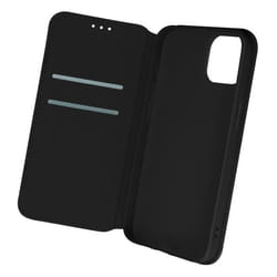 Étui iPhone 13 Mini - Noir - Clapet Portefeuille - Support Vidéo - Protection Intégrale - Aimanté