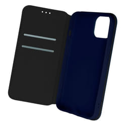 Étui iPhone 13 Pro Clapet Portefeuille Fonction Support Vidéo Bleu nuit - AVIZAR - Rigide - Mat - Aimantée