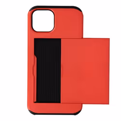 Coque iPhone 13 Pro - AVIZAR - Defender - Antichoc - Rangement Carte Coulissant - Rouge