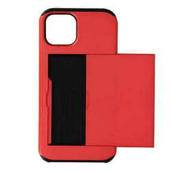 Coque iPhone 13 Pro - AVIZAR - Defender - Antichoc - Rangement Carte Coulissant - Rouge