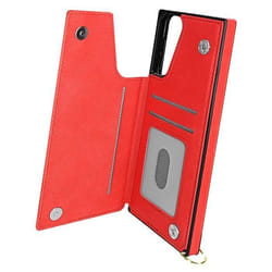 Coque Cordon - Samsung - Galaxy S21 Plus - Multifonction - Rouge - Protection Rigide