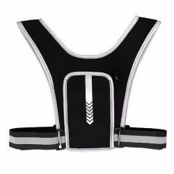 Avizar Gilet Réfléchissant avec Porte-Téléphone - Noir/Gris