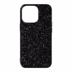 Coque iPhone 13 Pro Max - Design Paillettes - Rigide - Relief Antidérapant - Noir - Tendance