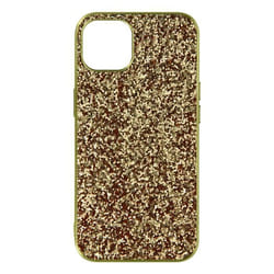 Coque de téléphone - AVIZAR - iPhone 13 Mini - Design Paillettes - Relief Antidérapant - Doré Jaune