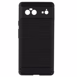 Coque de protection - AVIZAR - Google Pixel 6 - Silicone gel rigide - Coins renforcés - Effet carbone brossé