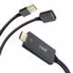 Adaptateur HDMI - LinQ - 1m - USB Mâle et Femelle - Résolution 1920x1080 - Gris