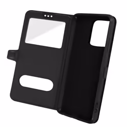 Housse iPhone 13 Pro - AVIZAR - Double Fenêtre Support Vidéo - Noir