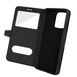 Housse iPhone 13 Pro - AVIZAR - Double Fenêtre Support Vidéo - Noir