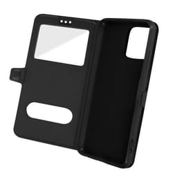 Housse iPhone 13 AVIZAR - Double Fenêtre Support Vidéo - Noir