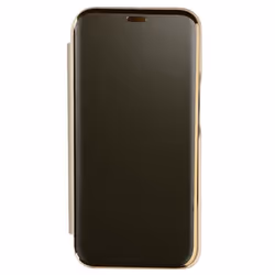 Housse iPhone 13 Pro - AVIZAR - Clapet Translucide - Design Miroir - Support Vidéo - Jaune