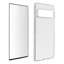 Coque rigide AVIZAR pour Google Pixel 6 Pro - Silicone souple et film en verre trempé 9H