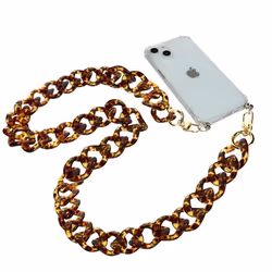 Bijou de téléphone - Non spécifié - Grosse maille métallique - 120 cm - Marron - Résistant