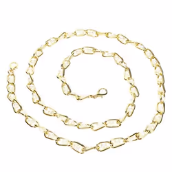 Bijou de Téléphone Chaîne Maille Perles Solide et Résistante 110cm Doré