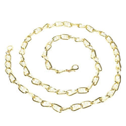 Bijou de Téléphone Chaîne Maille Perles Solide et Résistante 110cm Doré