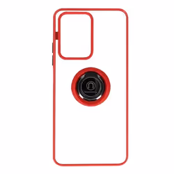 Coque - Xiaomi - 11T et 11T Pro - Bi-matière - Bague Métallique - Support Vidéo Rouge