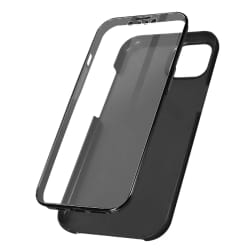 iPhone 13 Coque Rigide/Souple Intégrale - Noir/Transparent