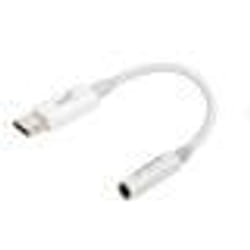 Adaptateur Audio USB-C - Akashi - Jack 3.5mm - Flexible - Fonction Micro - Blanc