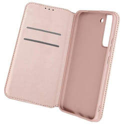 Étui Portefeuille - AVIZAR - Samsung Galaxy S22 Plus - Rose gold - Rigide - Fonction Support Vidéo