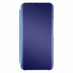 Étui Clear View AVIZAR Samsung Galaxy S22 - Bleu - Rabat Miroir Support Vidéo