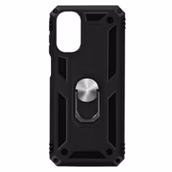 Coque Motorola Moto G51 5G Antichoc Hybride Bague Support Vidéo noir - AVIZAR - Rigide - Synthétique - Mixte