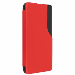 Étui Clear View Samsung Galaxy A53 5G Affichage Heure Stand vidéo Rouge