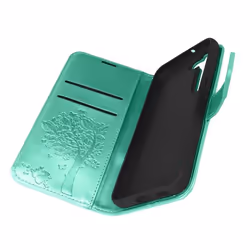 Étui Samsung Galaxy S22 Portefeuille Mandala Arbre Forcell Vert - Protection intégrale et fonction support