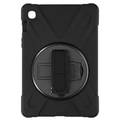 Coque Hybride AVIZAR pour Samsung Galaxy Tab S5e - Poignée Rotative Béquille et Bandoulière Noir