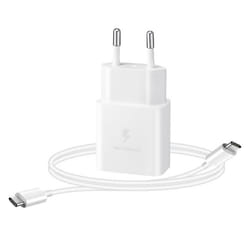 Chargeur USB-C - Samsung - EP-T1510XB - 15W Power Delivery - Câble 1m - Recharge sécurisée