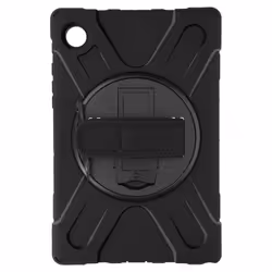 Coque pour Samsung Galaxy Tab A8 10.5 - AVIZAR - Hybride Noir - Poignée Rotative - Béquille Support Vidéo