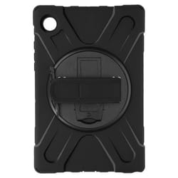 Coque pour Samsung Galaxy Tab A8 10.5 - AVIZAR - Hybride Noir - Poignée Rotative - Béquille Support Vidéo