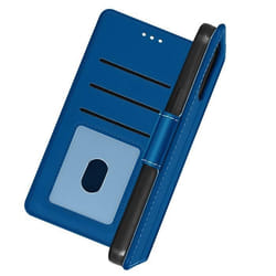 Housse iPhone 13 Mini Portefeuille Multi-compartiments Support Vidéo Bleu