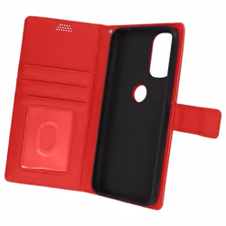Housse Motorola Moto G31 et G41 - AVIZAR - Rouge - Rigide - Synthétique - Rabat