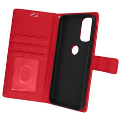 Housse Motorola Moto G31 et G41 - AVIZAR - Rouge - Rigide - Synthétique - Rabat