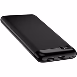Batterie externe - SETTY - 10000mAh - 2 Ports USB - Écran LCD - Charge rapide