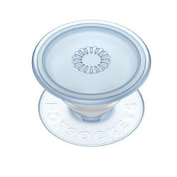 Accessoire de téléphone - POPSOCKETS - PopGrip - Bleu Translucide - Support Vidéo - PopTop Interchangeable