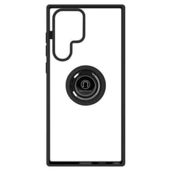 Coque pour Samsung Galaxy S22 Ultra Bi-matière Bague Métallique Support Vidéo noir