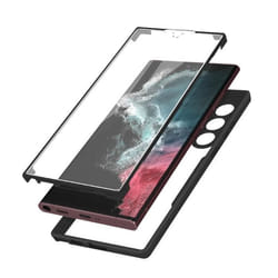 Coque intégrale - AVIZAR - Samsung Galaxy S22 Ultra - Plexiglas - Polymère - Noir